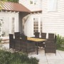 9-piece garden dining set and black synthetic rattan cushions by vidaXL, Garden sets - Ref: Foro24-3094838, Price: 742,99 €, ...