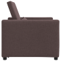 Sofá cama convertible 3 en 1 marrón oscuro de tela