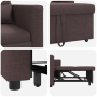 Sofá cama convertible 3 en 1 marrón oscuro de tela