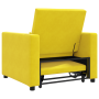 Sofá cama convertible 3 en 1 en terciopelo amarillo