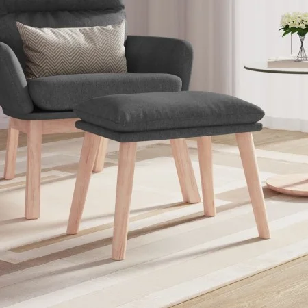 Fußhocker aus dunkelgrauem Stoff, 45 x 29,5 x 35 cm von vidaXL, Osmanen - Ref: Foro24-341425, Preis: 35,99 €, Rabatt: %