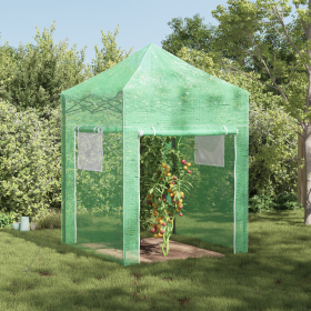 Invernadero con techo Manual Verde 200 x 200 x 300 cm Acero