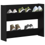 Armarios de zapato de pared Roble negro 60 x 18 x 60 cm