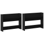 Armarios de zapato de pared 2 pcs Roble negro 60 x 18 x 60 cm