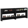 Armarios de zapato de pared 2 pcs Roble negro 60 x 18 x 60 cm