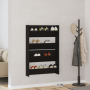 Armarios de zapato de pared 2 pcs Roble negro 60 x 18 x 60 cm