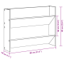 Armarios de zapato de pared 2 pcs Roble negro 60 x 18 x 60 cm