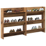 Armarios de zapato de pared con estante Otro 2 pcs Madera