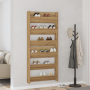 Armarios de zapato de pared 2 pcs Roble artisan 60 x 18 x 60 cm