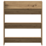 Armarios de zapato de pared 2 pcs Roble artisan 60 x 18 x 60 cm