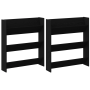 Armarios de zapato de pared 2 pcs Roble negro 60 x 18 x 60 cm