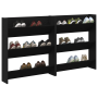Armarios de zapato de pared 2 pcs Roble negro 60 x 18 x 60 cm