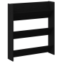 Armarios de zapato de pared 2 pcs Roble negro 60 x 18 x 60 cm