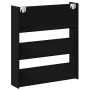 Armarios de zapato de pared 2 pcs Roble negro 60 x 18 x 60 cm