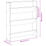 Armarios de zapato de pared 2 pcs Roble negro 60 x 18 x 60 cm