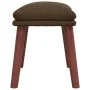 Reposapiés de tela marrón 45x29,5x35 cm de vidaXL, Otomanas - Ref: Foro24-341460, Precio: 35,99 €, Descuento: %