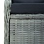 Juego de comedor para jardín de 7 piezas gris claro