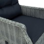 Juego de comedor para jardín de 7 piezas gris claro