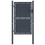 Puerta de jardín de acero gris antracita 100x200 cm