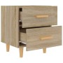 Mesitas de noche 2 unidades color roble Sonoma 40x35x47,5 cm