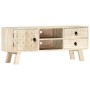 Mueble para TV de madera maciza de mango 110x30x44 cm