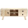 Mueble para TV de madera maciza de mango 110x30x44 cm