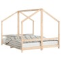 Estructura de cama infantil madera maciza de pino 2x(80x200) cm