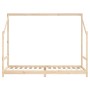 Estructura de cama infantil madera maciza de pino 2x(80x200) cm