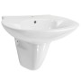 Lavabo de pared de cerámica blanco 690x520x210 mm