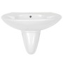 Lavabo de pared de cerámica blanco 690x520x210 mm