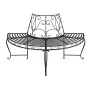 Halbrunde Gartenbank aus schwarzem Stahl, 160 cm von vidaXL, Gartenbänke - Ref: Foro24-318824, Preis: 191,00 €, Rabatt: %