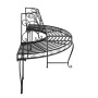 Halbrunde Gartenbank aus schwarzem Stahl, 160 cm von vidaXL, Gartenbänke - Ref: Foro24-318824, Preis: 196,55 €, Rabatt: %