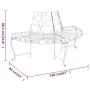 Halbrunde Gartenbank aus schwarzem Stahl, 160 cm von vidaXL, Gartenbänke - Ref: Foro24-318824, Preis: 191,00 €, Rabatt: %