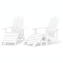 Adirondack garden chairs 2 units with white HDPE footrests by vidaXL, Garden chairs - Ref: Foro24-3095696, Price: 412,10 €, D...