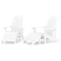 Adirondack garden chairs 2 units with white HDPE footrests by vidaXL, Garden chairs - Ref: Foro24-3095696, Price: 356,55 €, D...