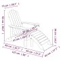 Adirondack garden chairs 2 units with white HDPE footrests by vidaXL, Garden chairs - Ref: Foro24-3095696, Price: 356,55 €, D...