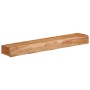 Estantes de pared 2 unidades 80x17x8 cm madera maciza acacia