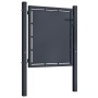 Puerta de jardín de acero gris antracita 100x100 cm