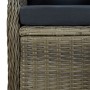 Juego de comedor de jardín 5 piezas ratán sintético marrón