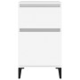 vidaxL Mesitas de noche blancas 2 uds 40x35x70 cm