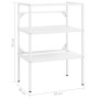 Estructura de lavabo de hierro blanco 59x38x83 cm