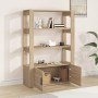 Aparador madera contrachapada color roble Sonoma 80x30x119,5 cm