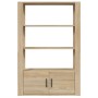Aparador madera contrachapada color roble Sonoma 80x30x119,5 cm