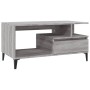Mesa de centro madera contrachapada gris Sonoma 90x49x45 cm