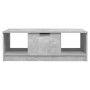Mesa de centro madera de ingeniería gris hormigón 102x50x36 cm