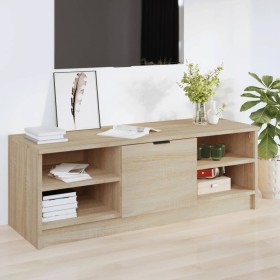 Mueble de TV madera contrachapada color roble 102x35,5x36,5 cm