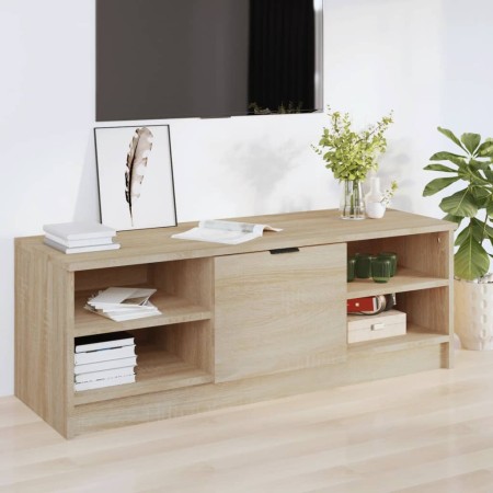 Mueble de TV madera contrachapada color roble 102x35,5x36,5 cm