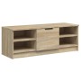 Mueble de TV madera contrachapada color roble 102x35,5x36,5 cm
