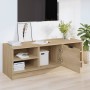 Mueble de TV madera contrachapada color roble 102x35,5x36,5 cm