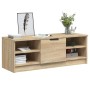 Mueble de TV madera contrachapada color roble 102x35,5x36,5 cm
